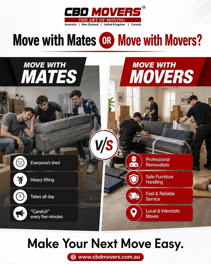 Movers & Packers creative ad: Witty 'Move with Mates vs Movers' comparison