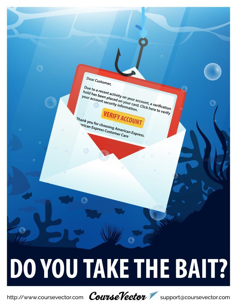 Instagram post: Phishing email cleverly presented as bait, slide 1