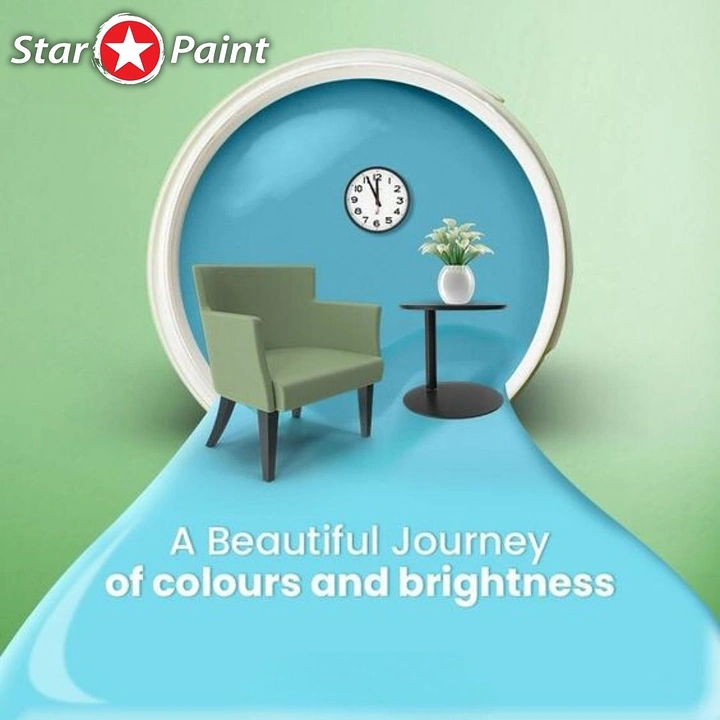 House Painters creative ad: Paint drip flowing into a painted room portal