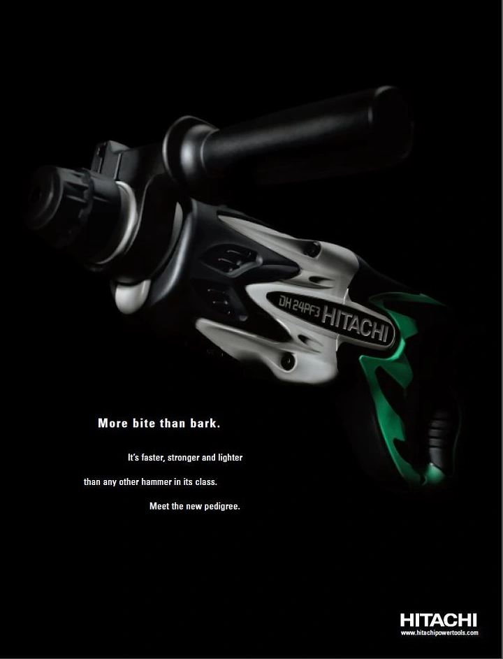 Power Tools creative ad: Strong bite-and-bark copy concept
