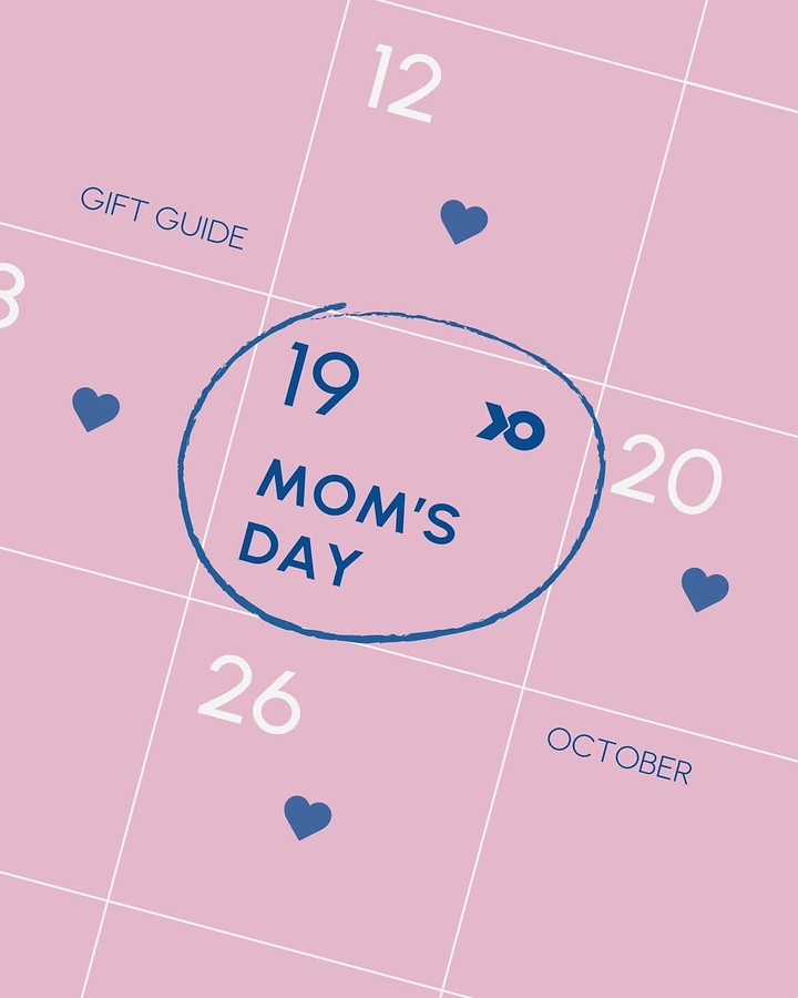Mother's Day creative ad: Tilted calendar page with one date circled