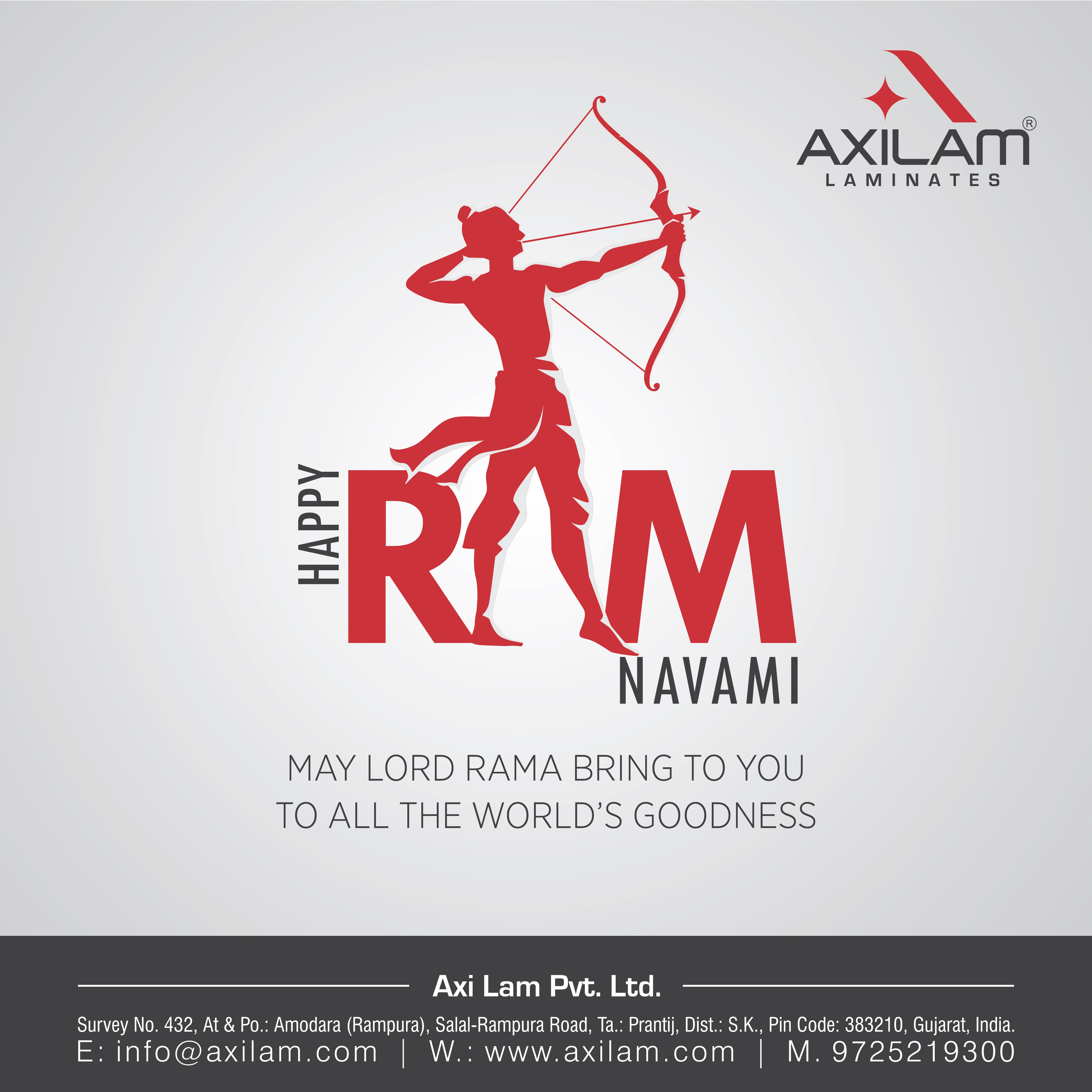Red silhouette of Rama drawing a bow, standing in for the letter A in RAM