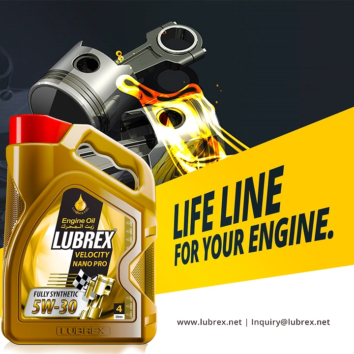 Engine Oil & Lubricants creative ad: Oil positioned as engine lifeline