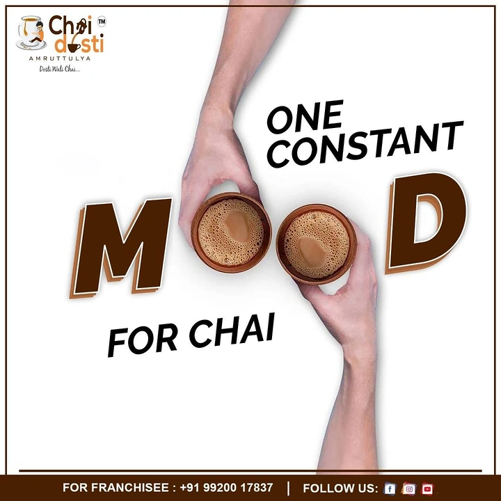 Tea & Chai Brands creative ad: Two chai cups form 'OO' in MOOD