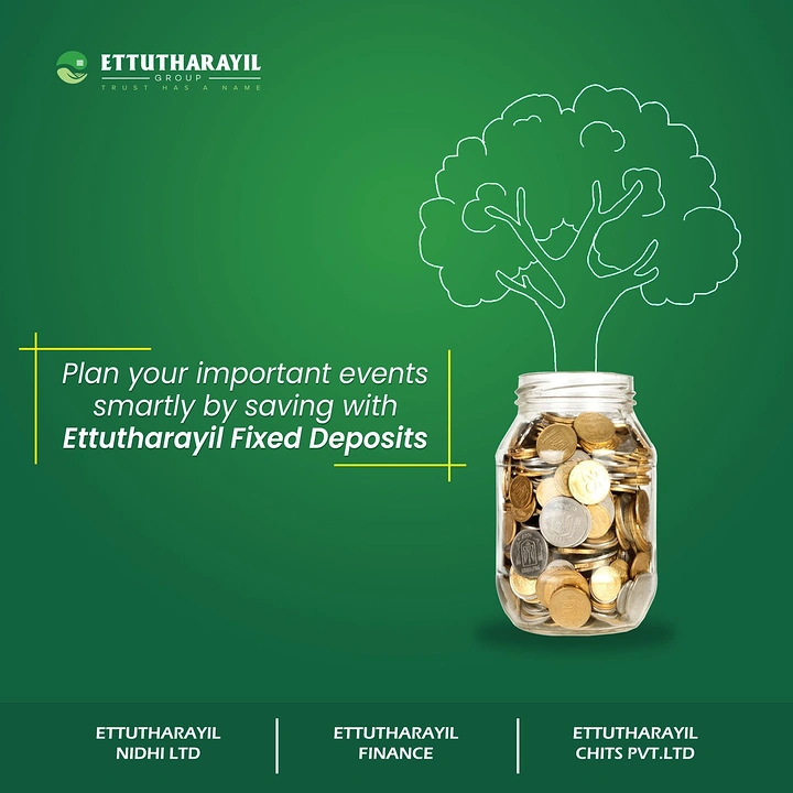 Stock Brokers & Investing creative ad: Tree growing from coin jar