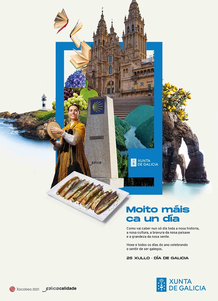 other-festival creative ad: Photo collage of regional icons bursting out of a blue rectangular frame