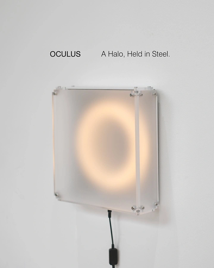 Lighting Stores & Lamps creative ad: Halo lamp presented as premium sculptural product