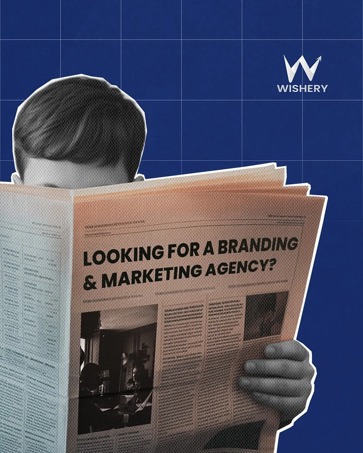 Agency creative ad: Halftone newspaper classified agency search
