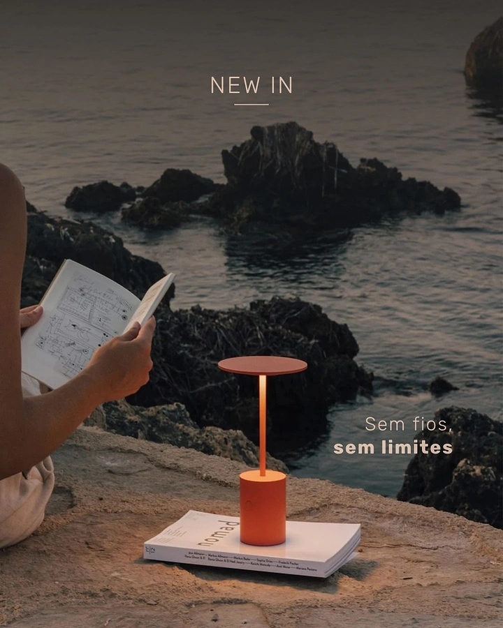Lighting Stores & Lamps creative ad: Cordless lamp becomes limitless beach companion