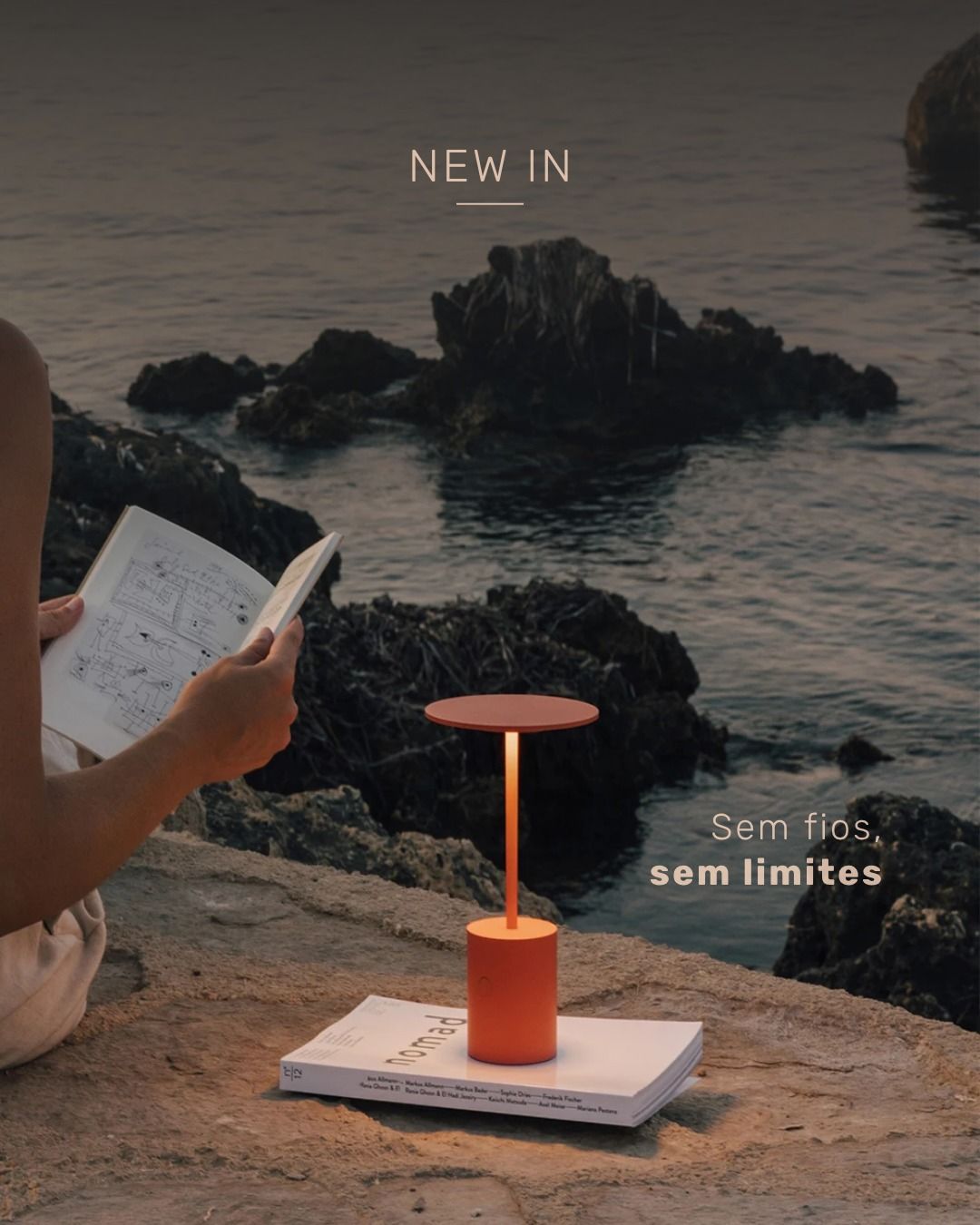 Instagram post: Cordless lamp becomes limitless beach companion