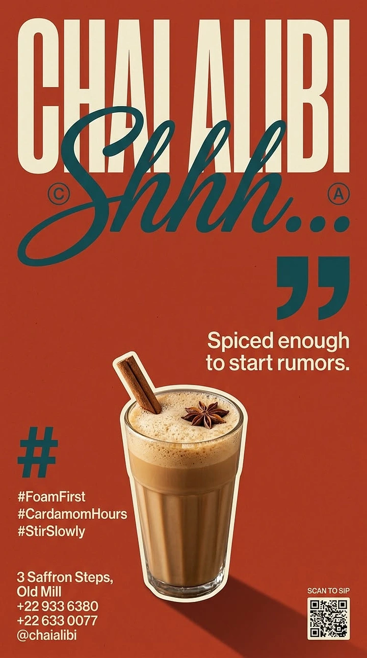 Tea & Chai Brands creative ad: Gossip-themed copy 'spiced to start rumors'