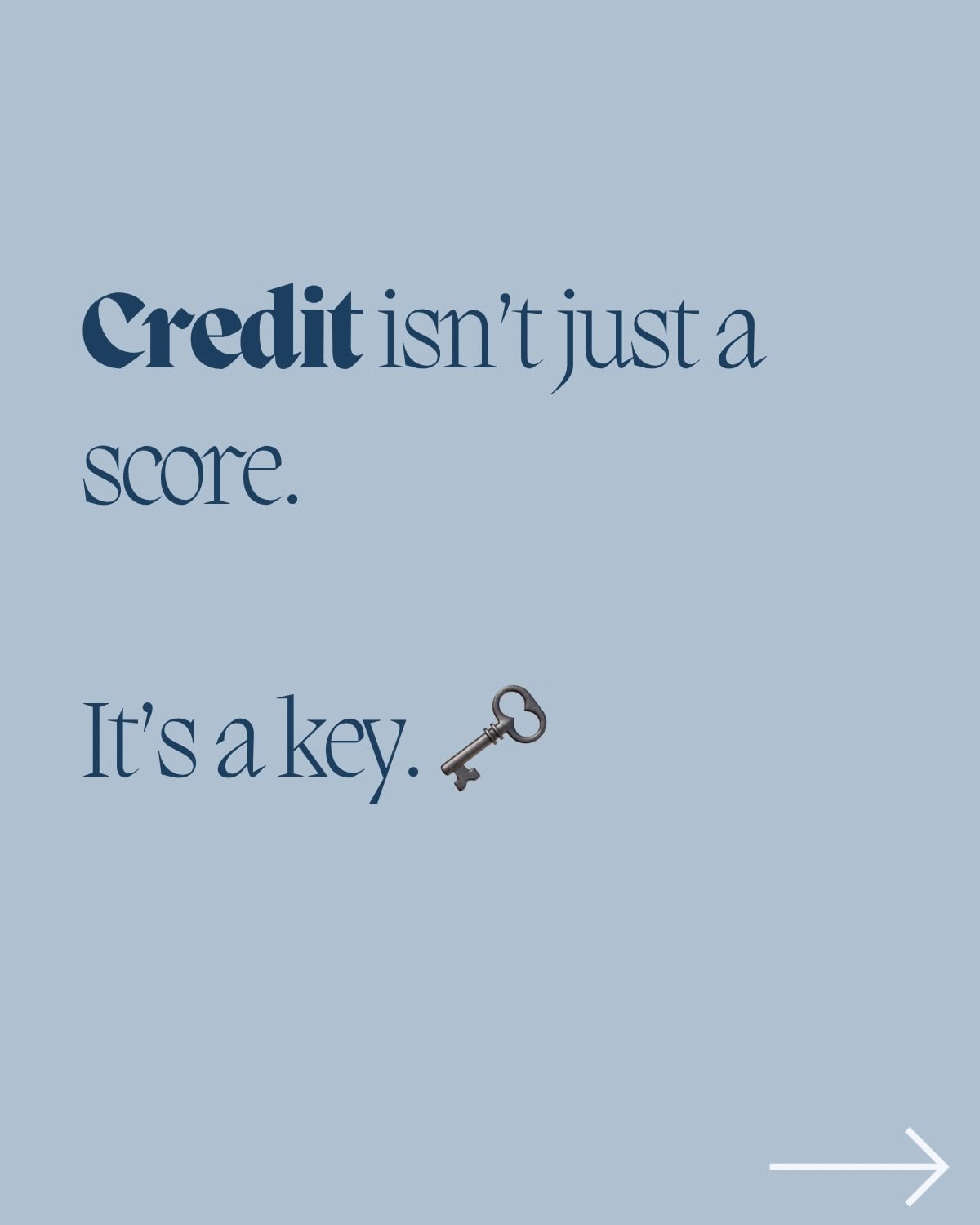 Instagram post: Credit-as-key metaphor is memorable, slide 3