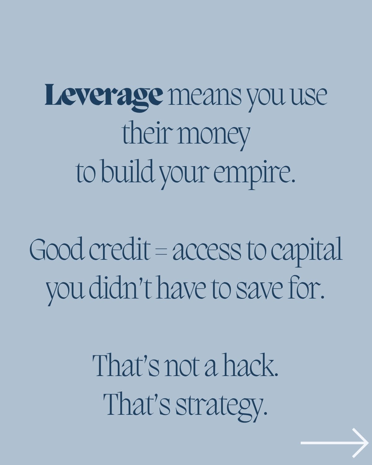 Instagram post: Credit-as-key metaphor is memorable, slide 9