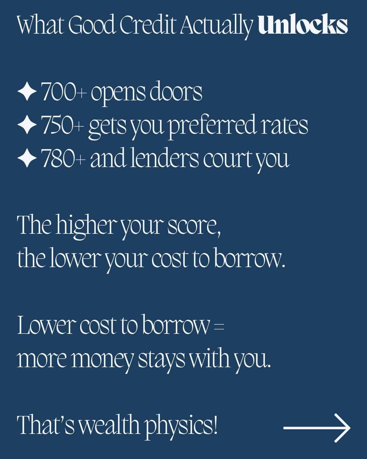 Instagram post: Credit-as-key metaphor is memorable, slide 17