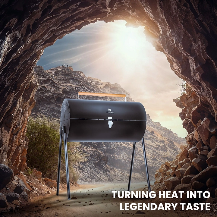 BBQ & Grill Restaurants creative ad: Grill framed as cave monument