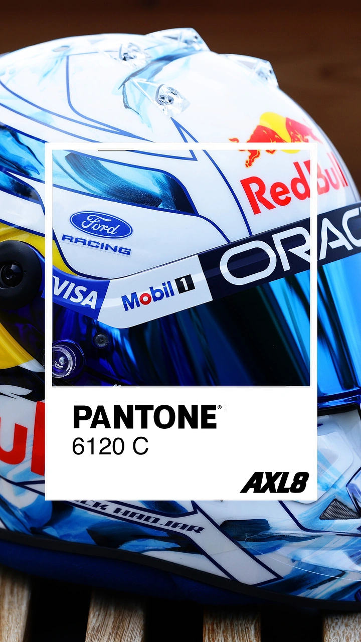 Helmets & Riding Gear creative ad: Helmet reimagined as Pantone color specimen