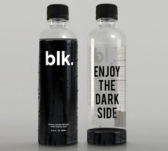Packaged Drinking Water creative ad: Dark-versus-light bottle contrast concept
