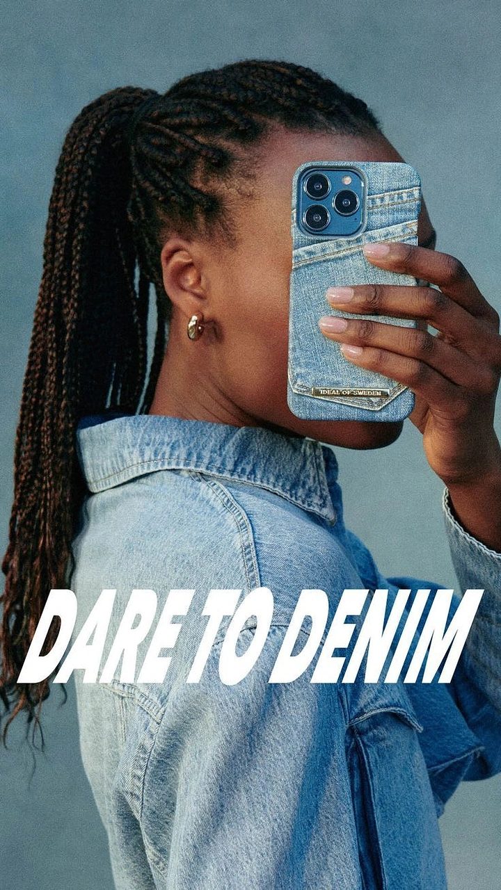 Phone Cases & Mobile Accessories creative ad: Denim campaign copy reinforces case styling