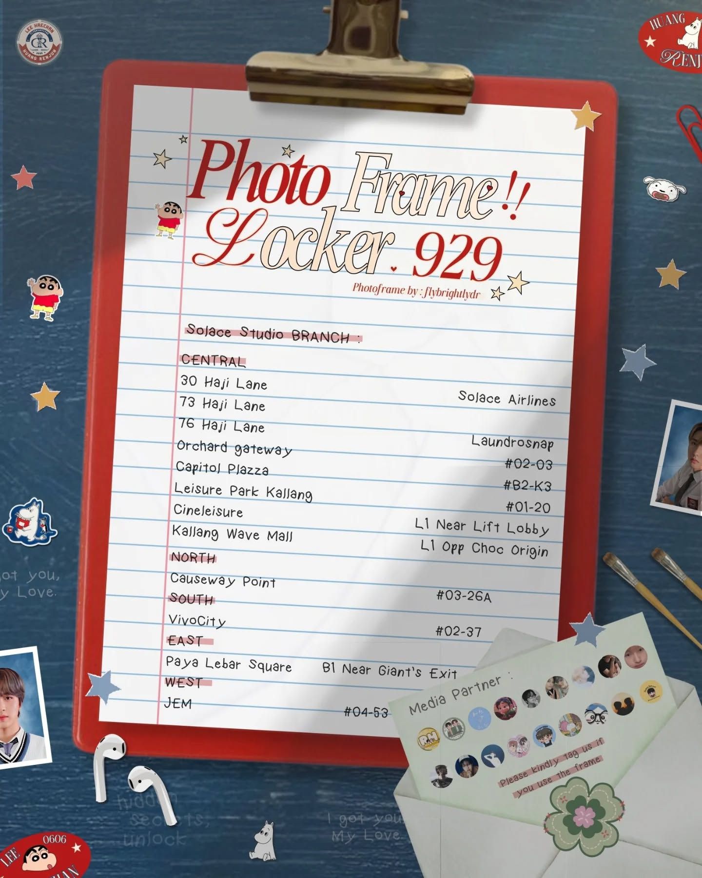 Instagram post: Photo booth presented as locker receipt