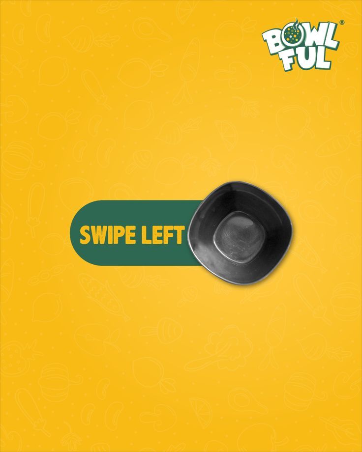 Instagram post: Bowl as swipe button, minimal, slide 1