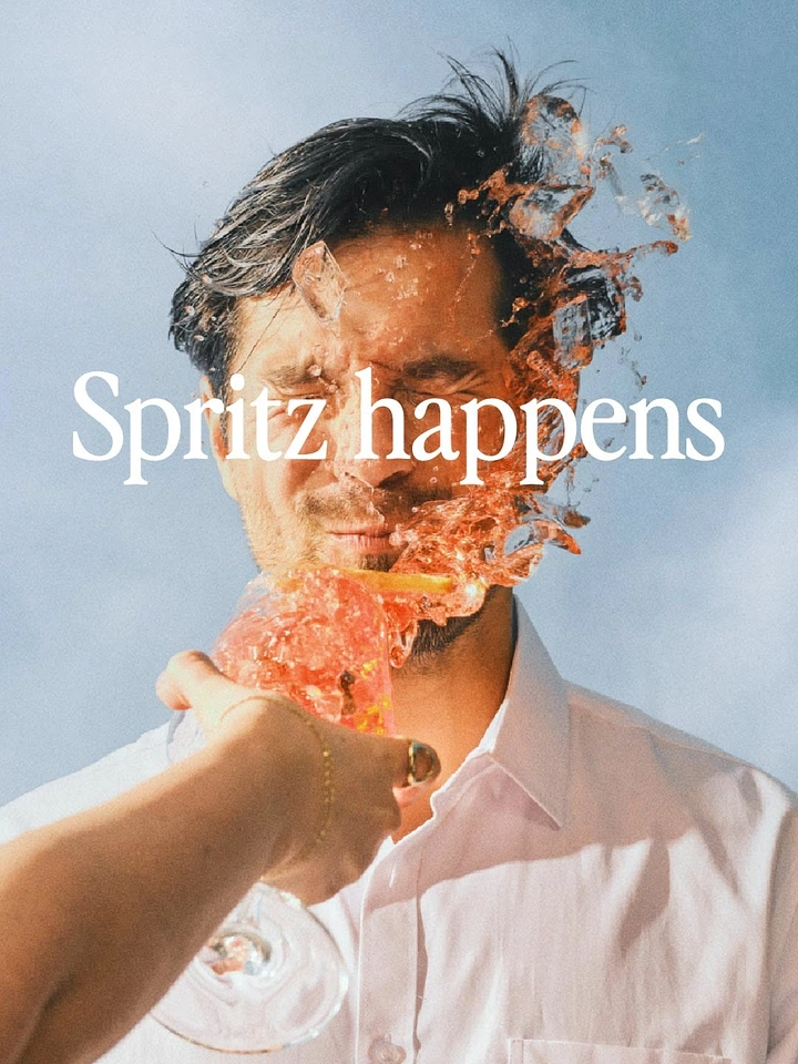 Bars & Pubs creative ad: Spritz pun meets orange splash