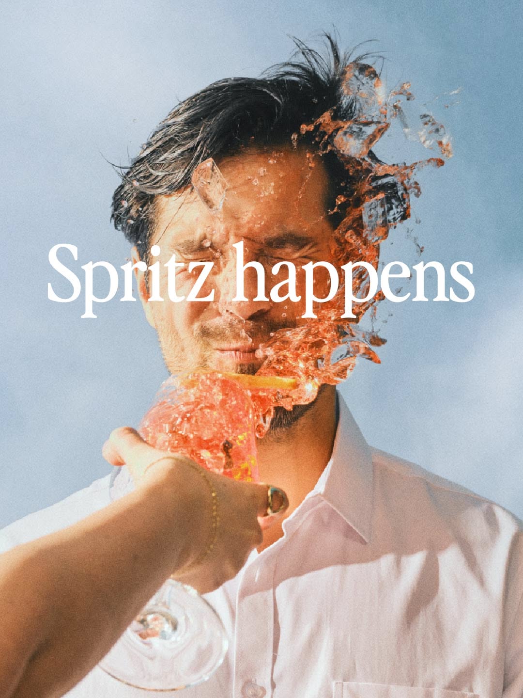 Instagram post: Spritz pun meets orange splash