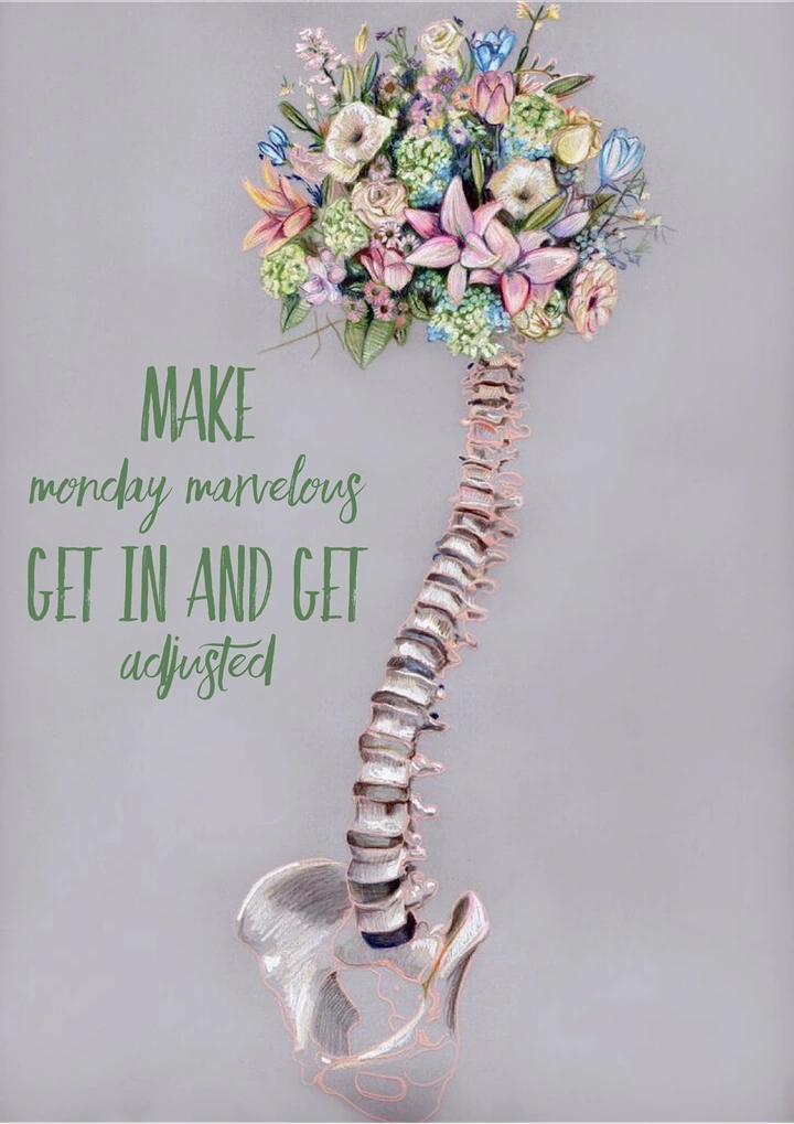 Chiropractors creative ad: Spine-shaped bouquet creates distinctive wellness greeting