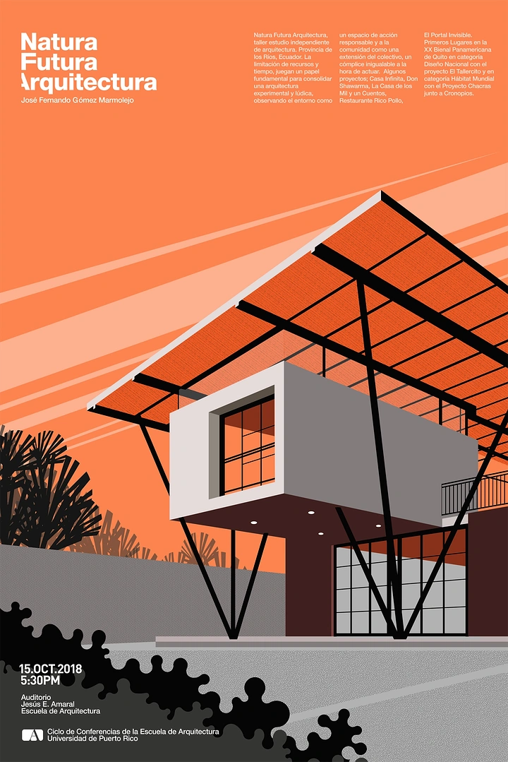 Universities & Colleges creative ad: Architecture becomes a graphic line-built house