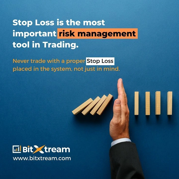 Stock Brokers & Investing creative ad: Hand stopping falling dominoes as stop-loss