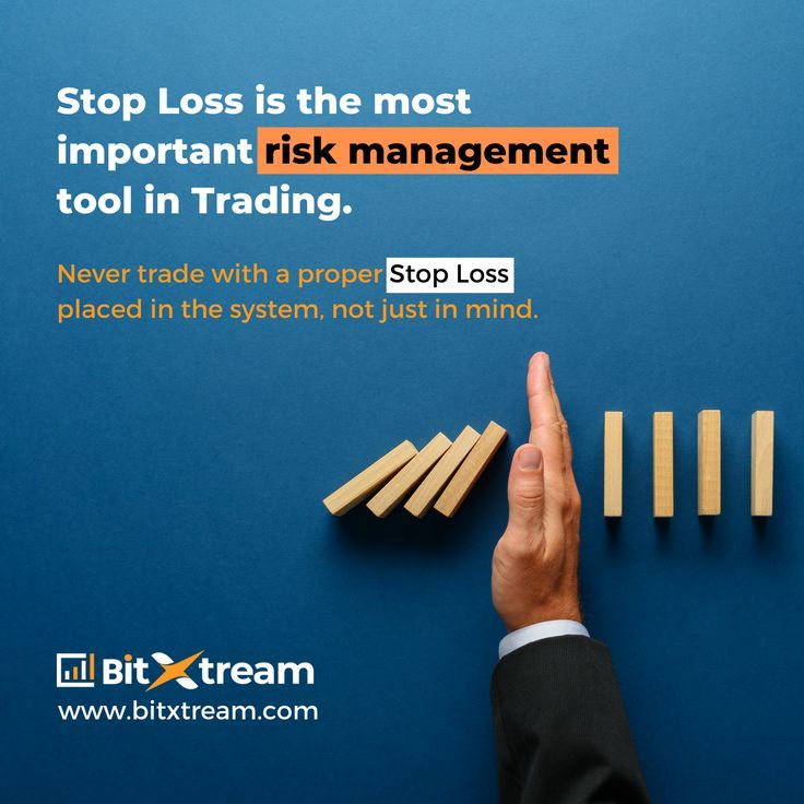Instagram post: Hand stopping falling dominoes as stop-loss