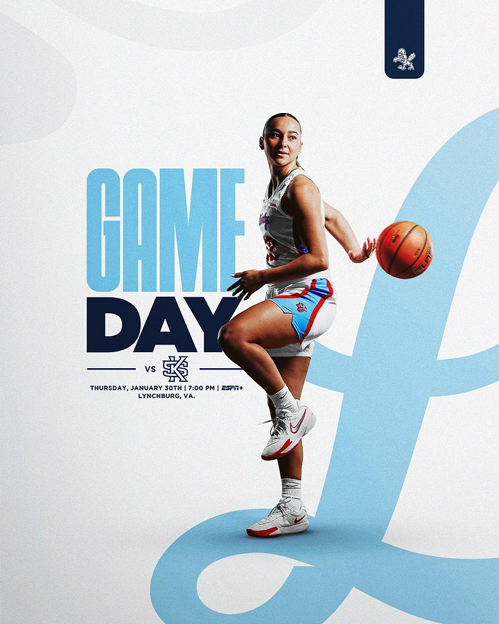 Creative ad: Female basketball player dribbling on one leg