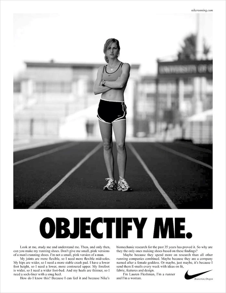 Activewear & Gym Wear creative ad: Female runner standing arms crossed on a track