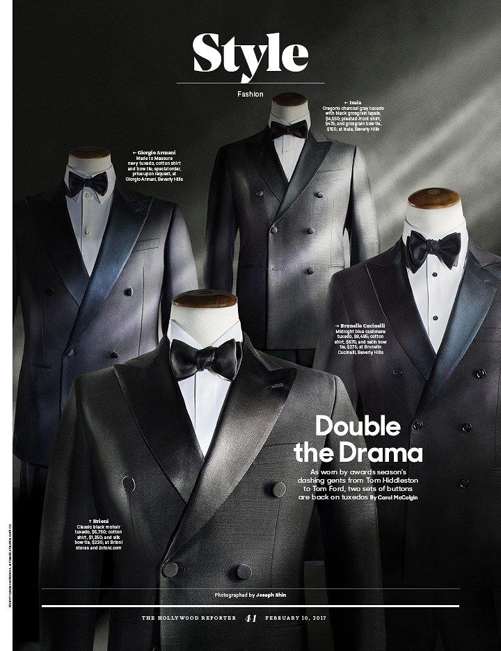 Men's Suits & Formal Wear creative ad: Tuxedo collage sells double-the-drama idea
