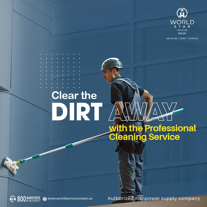 Cleaning Services creative ad: Mop wipes away the word 'AWAY'