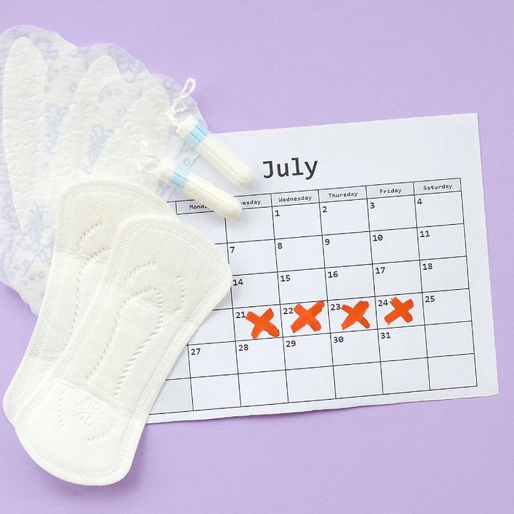 Period Care & Feminine Hygiene creative ad: Calendar marks connect product to period timing