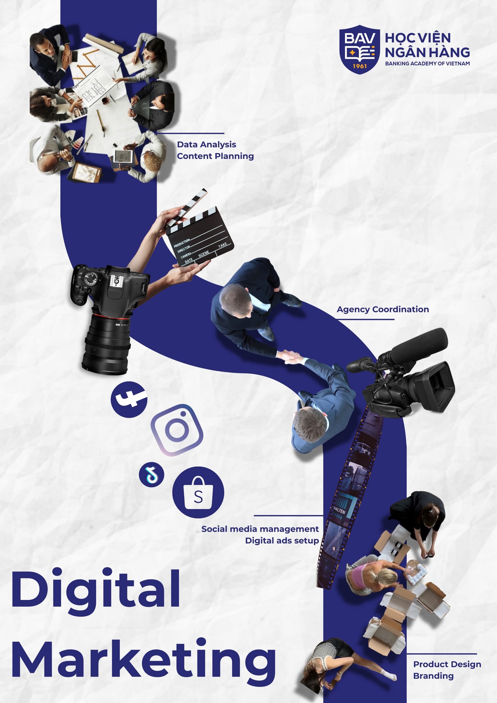 Story: Winding path of agency tasks, top view