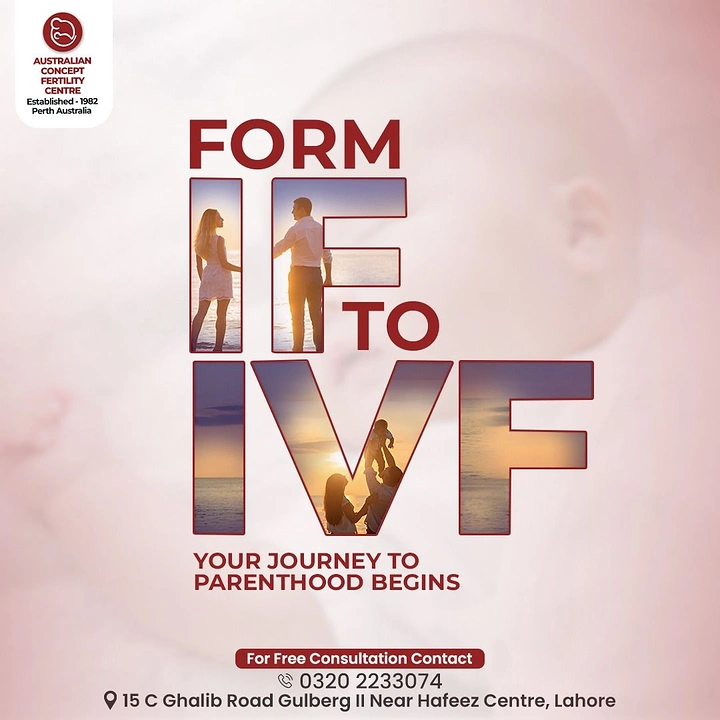 IVF & Fertility Clinics creative ad: IF to IVF wordplay, photo-filled letters