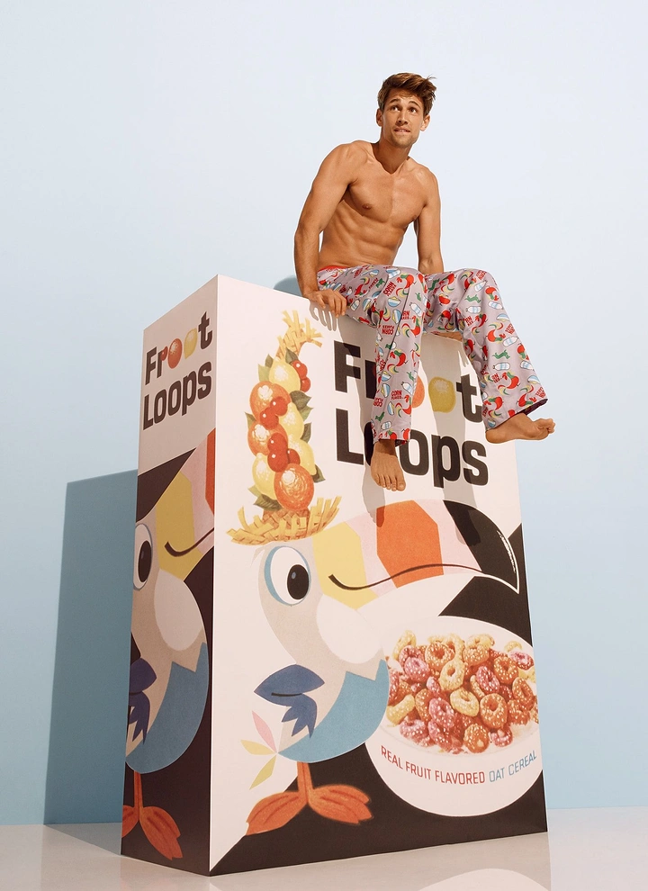 Breakfast Cereals & Oats creative ad: Human-scale cereal box surrealism