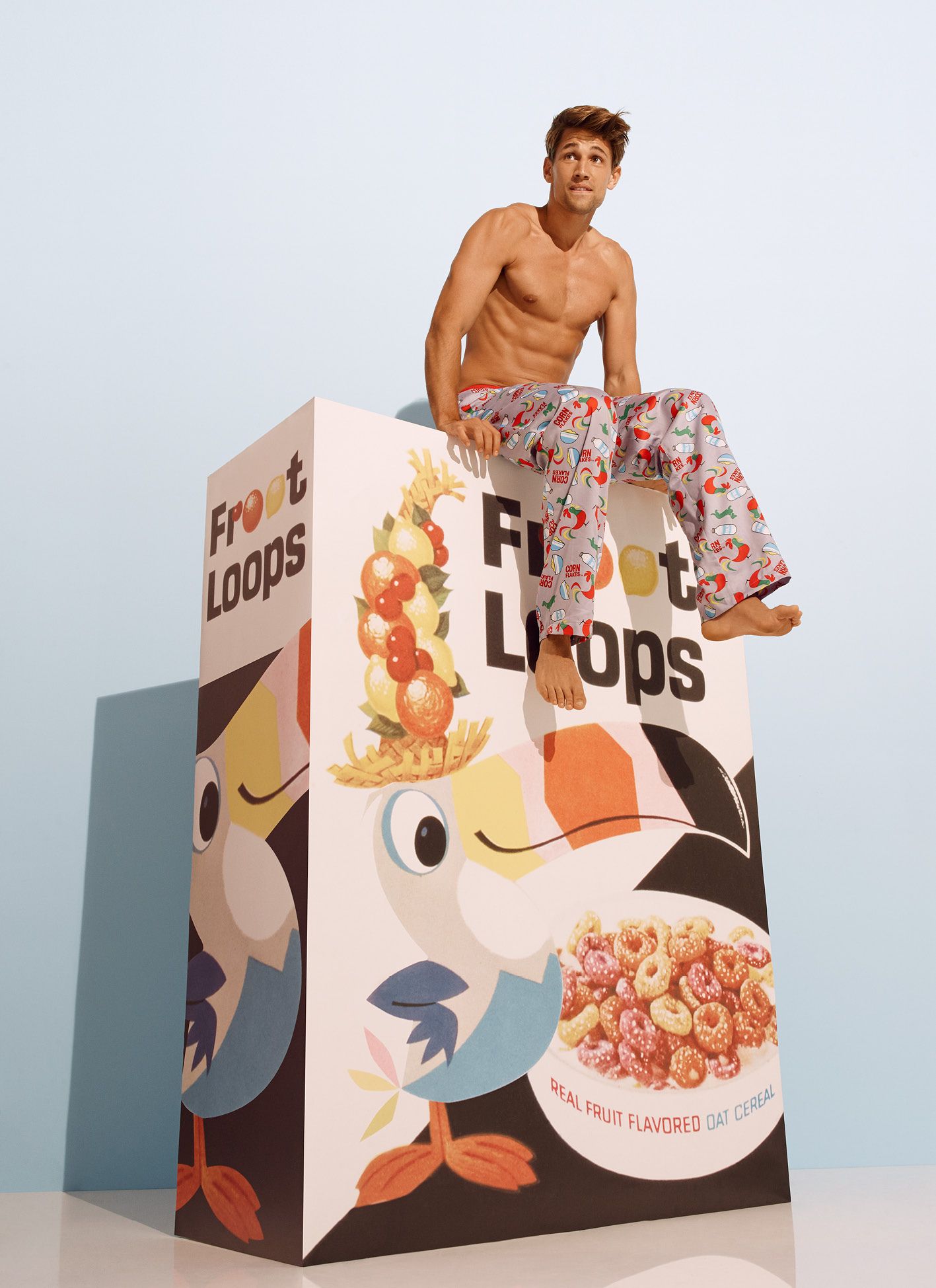 Instagram post: Human-scale cereal box surrealism