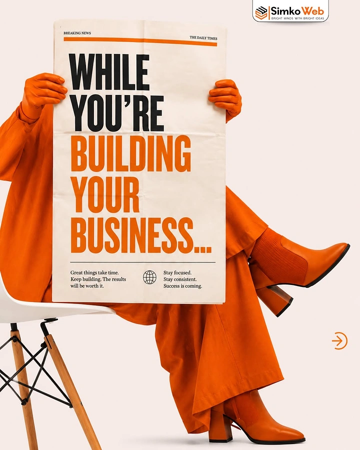 Agency creative ad: Bold newspaper teaser, striking orange styling