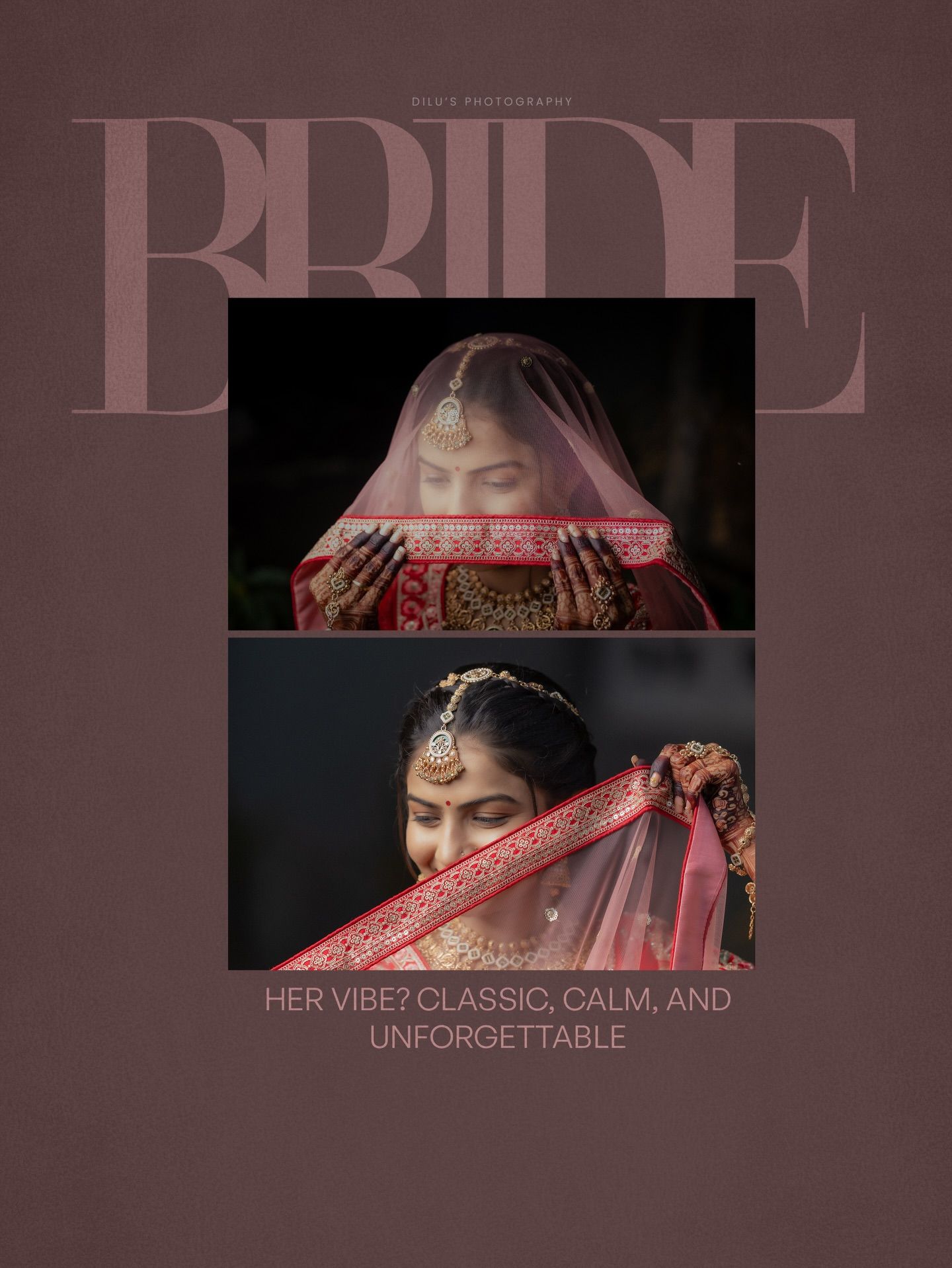 Instagram post: Bride framed as divine garden figure, slide 3
