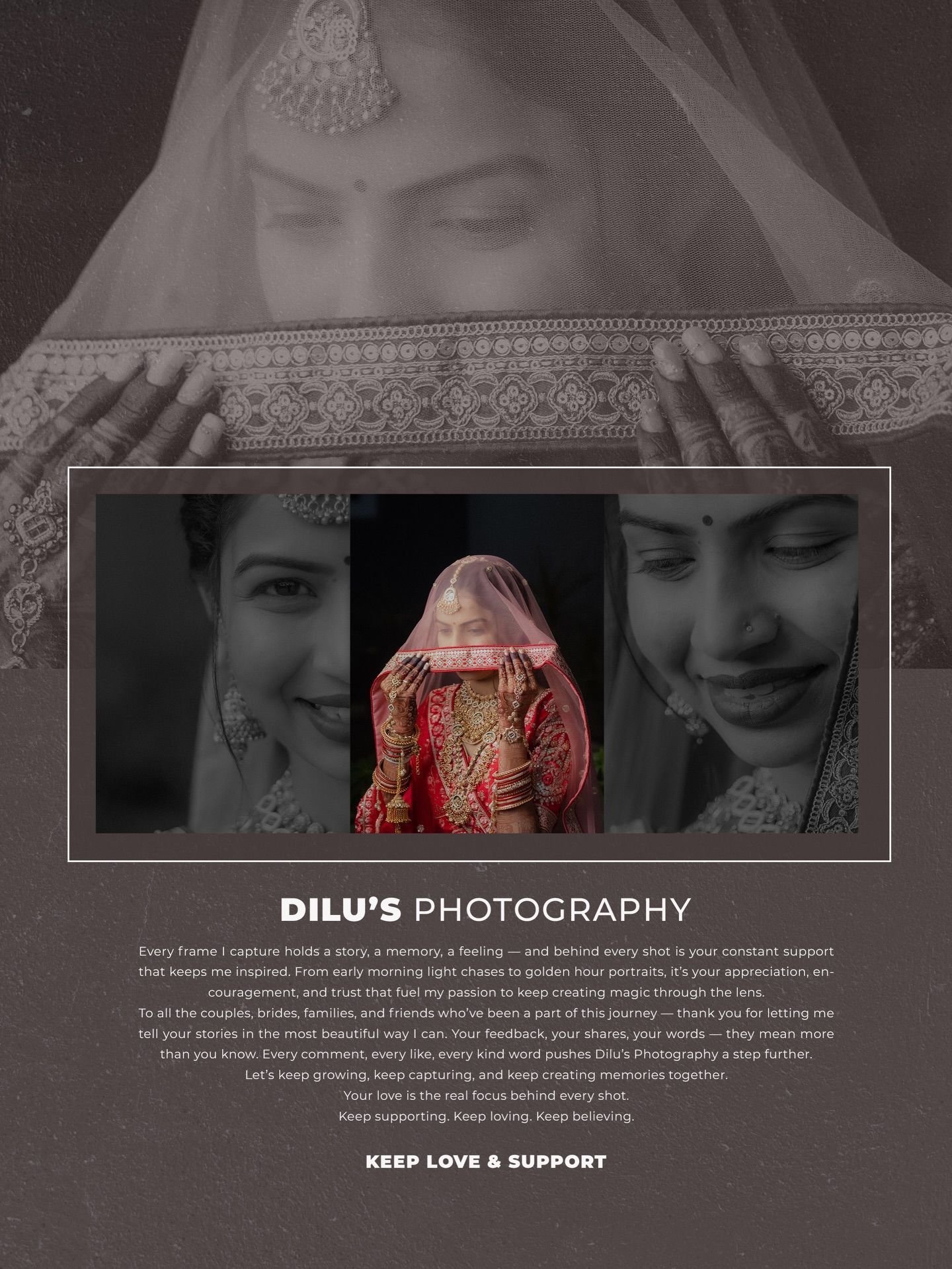 Instagram post: Bride framed as divine garden figure, slide 6