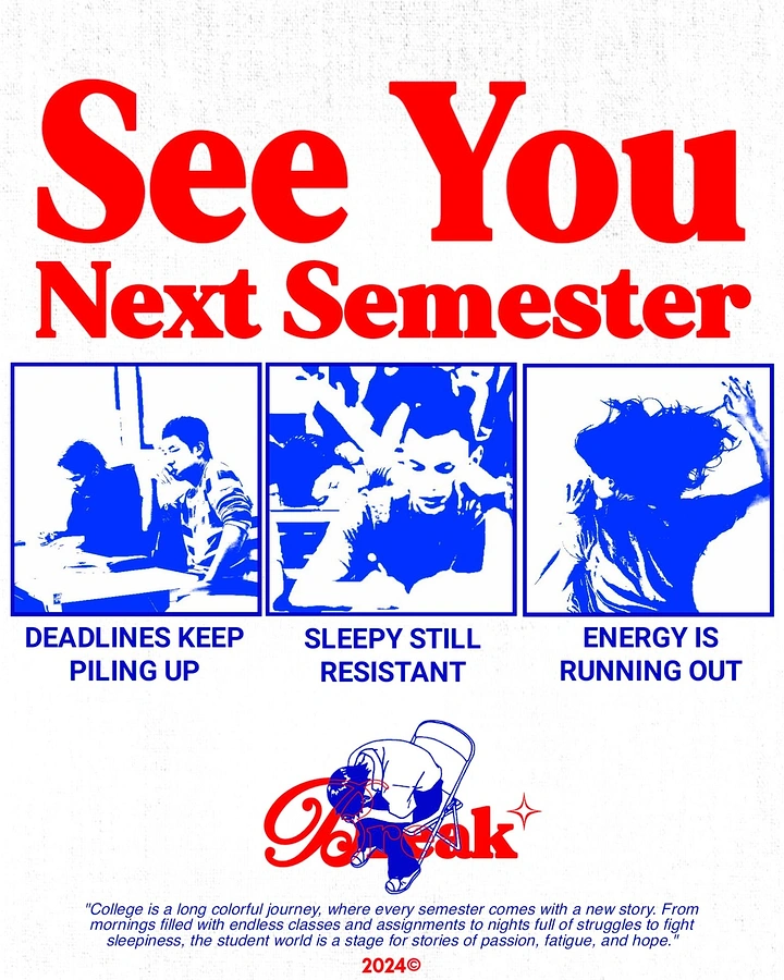 Universities & Colleges creative ad: Witty semester-stress editorial concept