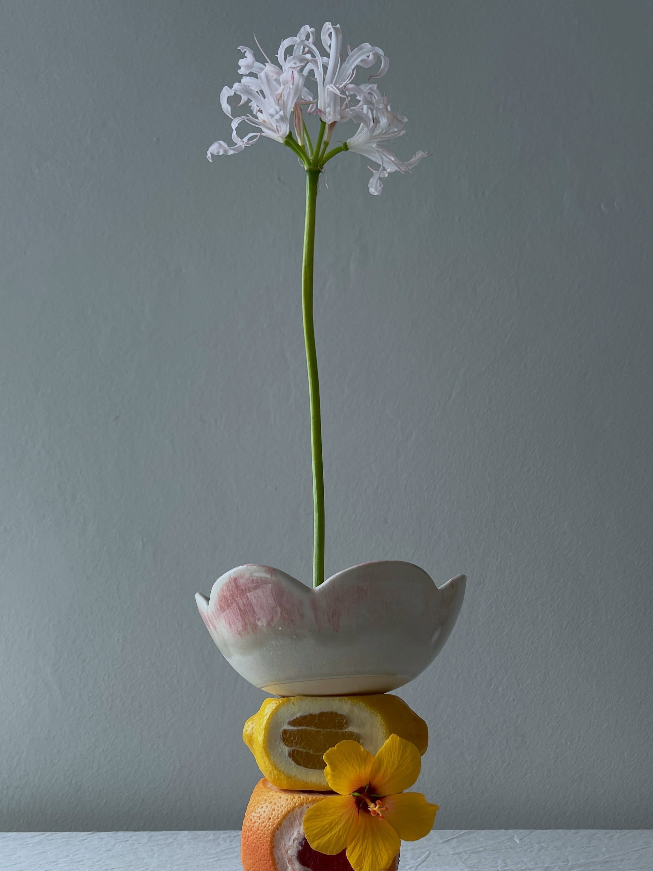 Carousel: An art-directed still life of fruit, flowers, and sculptural ceramic objects, slide 3