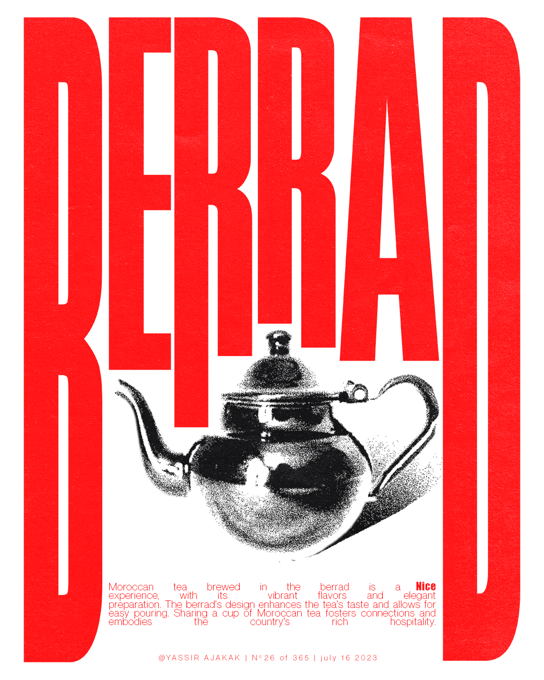 Instagram post: Teapot integrated into bold typography
