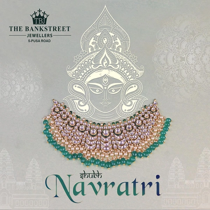 Navratri creative ad: Real necklace adorns sketched Durga face