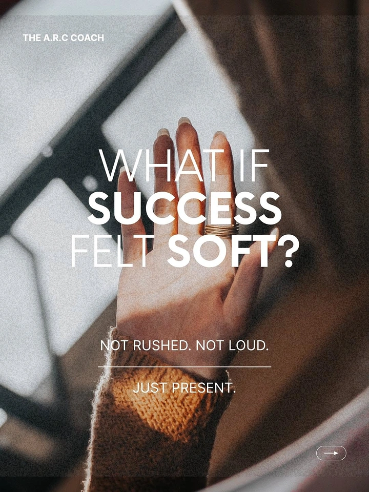 Life & Business Coaches creative ad: Soft-success metaphor with tactile portrait