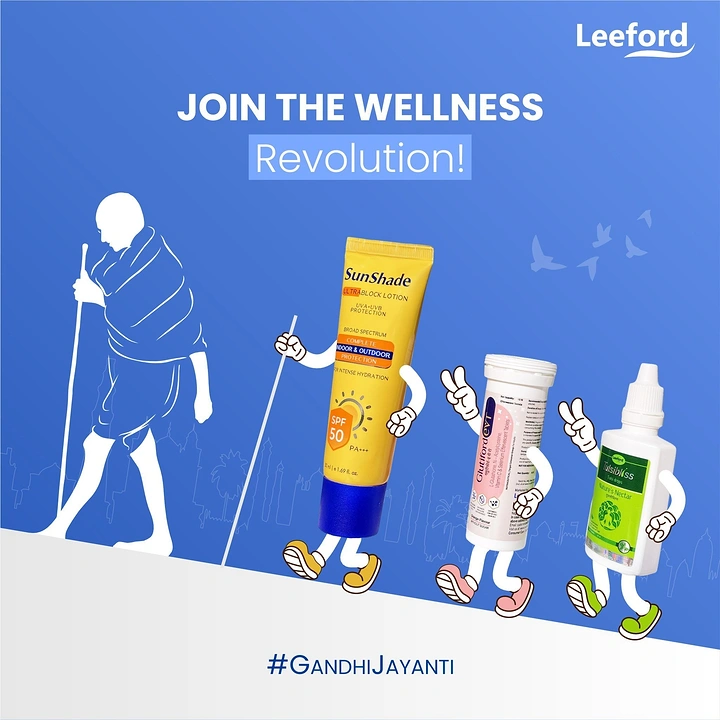 Gandhi Jayanti creative ad: Wellness products join Gandhi's Dandi march