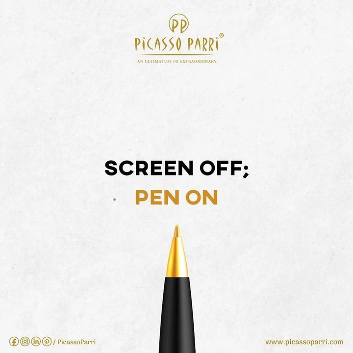 Pens & Writing Instruments creative ad: Screen-off, pen-on visual pun