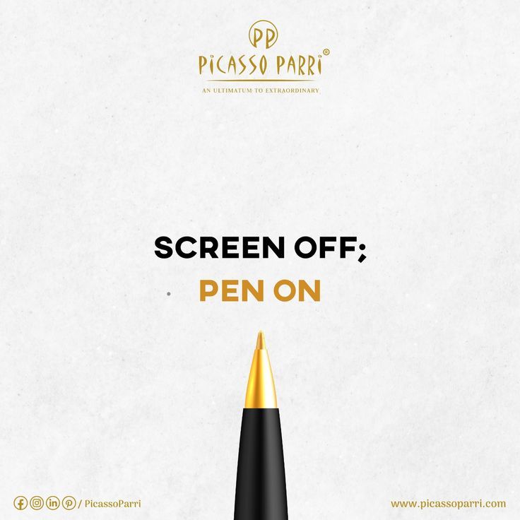 Instagram post: Screen-off, pen-on visual pun
